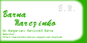 barna marczinko business card
